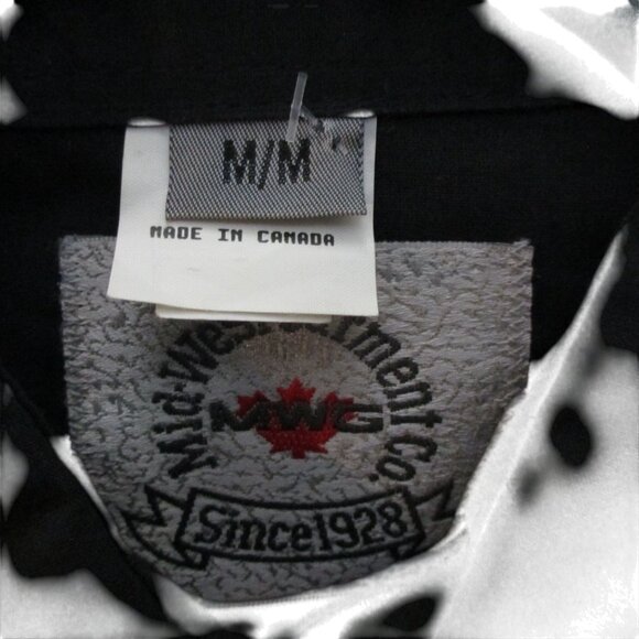 Midwest Garment Western Shirt Snap Button Size M Embroidered Cowboy Eagle Men's - Picture 6 of 6